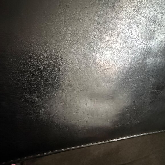 Moda Italiana Vintage Leather Briefcase Brown & Black Business Bag - Picture 4 of 8